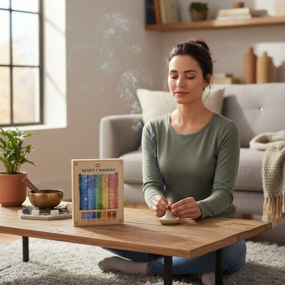 HEM Seven Chakras Incense Gift Set - 7 Scents 140 Sticks - New - Picture 4 of 6